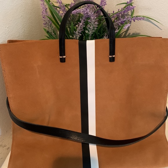 Clare V Handbags - Clare V Simple Stripe Suede Tote
CLARE V.